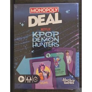 Monopoly Deal: Netflix K-Pop Demon Hunters Card Game - New & Sealed